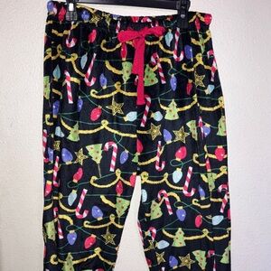 Holiday-Themed Unisex‎ Pajama Lounge Pants Soft Crushed Velvet Medium
